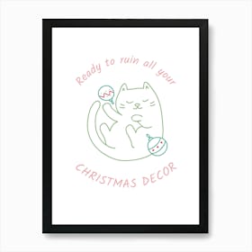 Paw-some Christmas Art Print