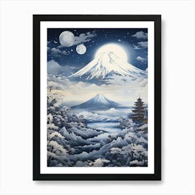 Eternal Elegance: Mount Fuji in the Skyline Art Print