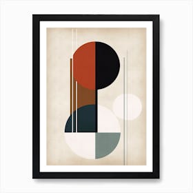 Boho Radiance; Mid Century Glow Art Print