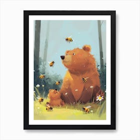 Meliponini Bee Storybook Illustrations 3 Art Print