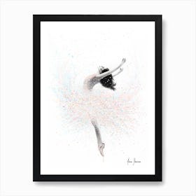 Snow Lake Ballerina Art Print