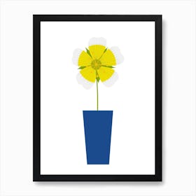 Meadowfoam Flower in Vase Art Print