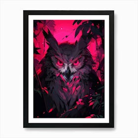 Owl In The Forest Art Print