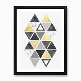 Geometric art with textures 5 Art Print