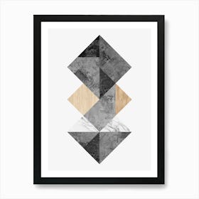 Collage geometric textures 24 Art Print