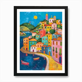 Kitsch Sicily Coastline 2 Art Print