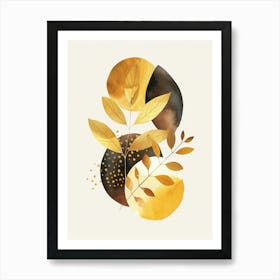 Autumn Leaves Watercolor Painting 4 Art Print