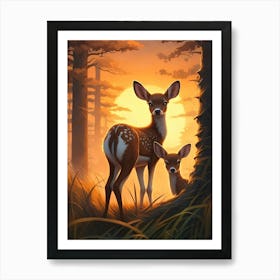 Fawns Art Print