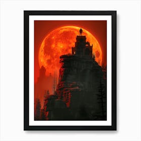 Red Moon In The Sky Art Print