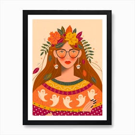 Autumn Girl Art Print