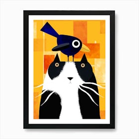 The Cat and the Crow Art Print