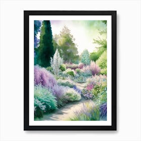 Chanticleer Garden, Usa Pastel Watercolour Art Print