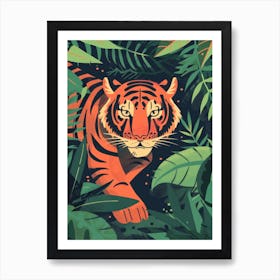 Tiger In The Jungle 45 Art Print