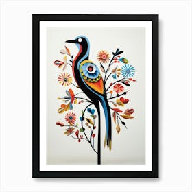 Scandinavian Bird Illustration Magpie 5 Art Print