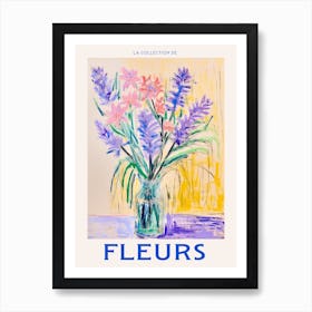 French Flower Poster Lavender Art Print