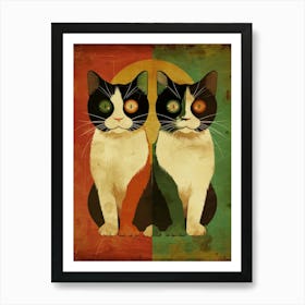 Two Cats Canvas Art Art Print