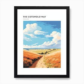 The Cotswold Way England 7 Hiking Trail Landscape Poster Art Print