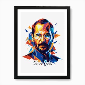 Steve Jobs 02 Portrait WPAP Pop Art Art Print