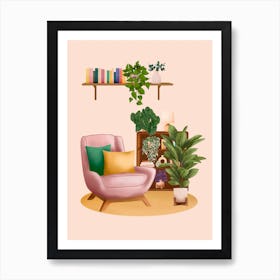 Cozy Plant Nook 2 Art Print