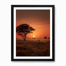 Sunset In The Savannah 2 Art Print