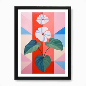 Impatiens 2 Hilma Af Klint Inspired Pastel Flower Painting Art Print