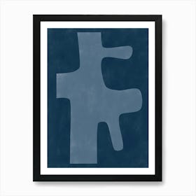 Abstract Blue Shape No.2 Art Print