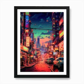 City At Night 14 Art Print