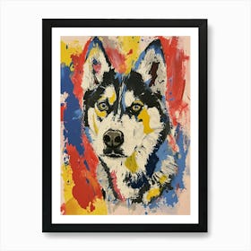 Siberian Husky Acrylic Painting 7 Art Print