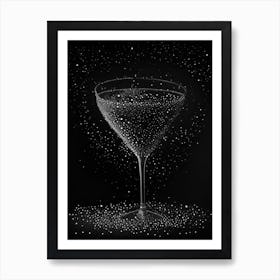 Black Magic Pointillism 2 Cocktail Poster Art Print