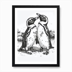 African Penguin Socializing 4 Poster