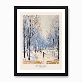 Winter City Park Poster Hyde Park London 5 Art Print