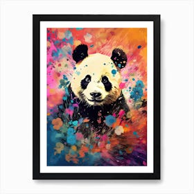 Panda Art In Collage Art Style 4 Art Print