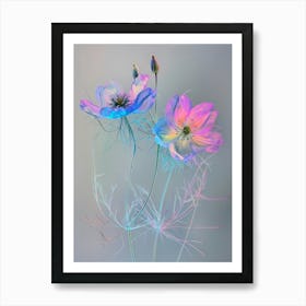 Iridescent Flower Love In A Mist 2 Art Print