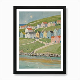 Colourful Houses By The Sea Art Print