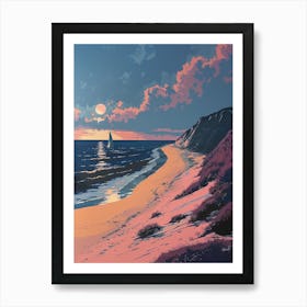 Sunset At The Beach 2 Art Print