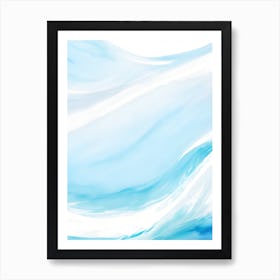 Blue Ocean Wave Watercolor Vertical Composition 78 Art Print