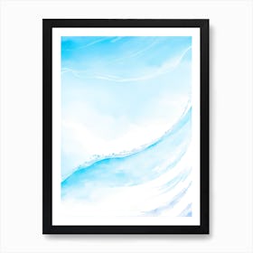 Blue Ocean Wave Watercolor Vertical Composition 6 Art Print