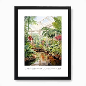 Garfield Park Conservatory 4 Chicago Watercolour Travel Poster Art Print