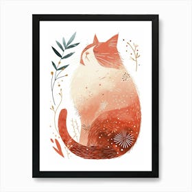 Ragapur Cat Clipart Illustration 7 Art Print