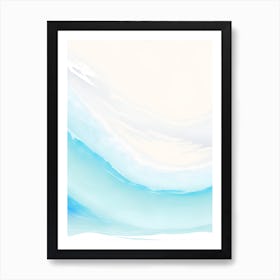 Blue Ocean Wave Watercolor Vertical Composition 122 Art Print