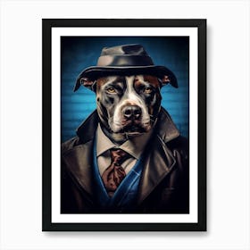 Gangster Dog Staffordshire Bull Terrier 3 Art Print