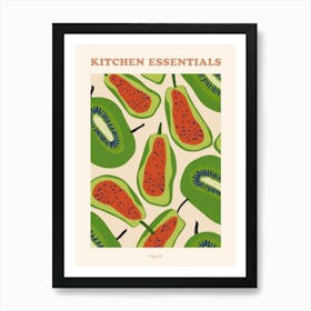 Abstract Fruit Pattern Illustration 1 Poster 3 Art Print