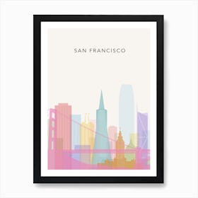 Rainbow San Francisco Skyline Art Print