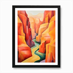 Canyon Abstract Minimalist 1 Art Print