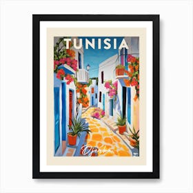 Djerba Tunisia 4 Fauvist Painting  Travel Poster Art Print