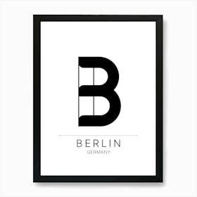 Berlin City Typography Wall Art Print