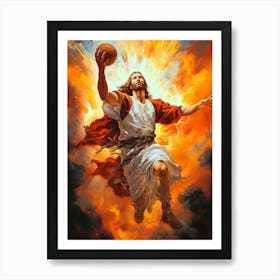 Jesus Dunk Basketball Affiche