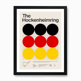 Mid Century Hockenheimring F1 Art Print