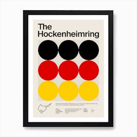 Mid Century Hockenheimring F1 Affiche