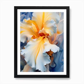 white Iris Art Print